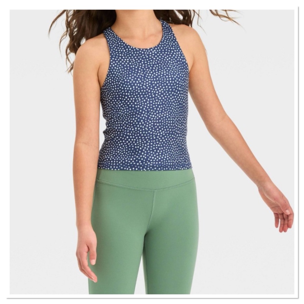 Girl’s Cropped Tank Top All In Motion Navy